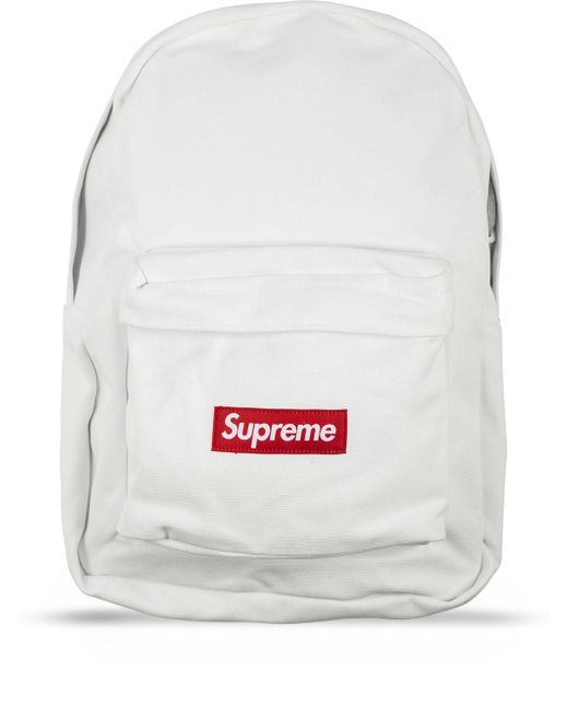 Supreme logo canvas backpack