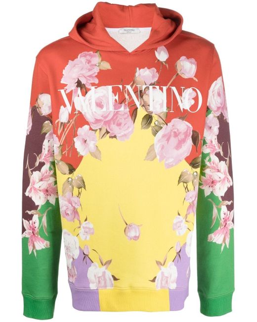 Valentino rose-print hoodie