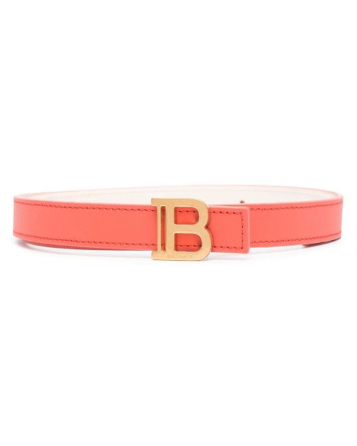 Balmain logo-plaque buckle-fastening belt