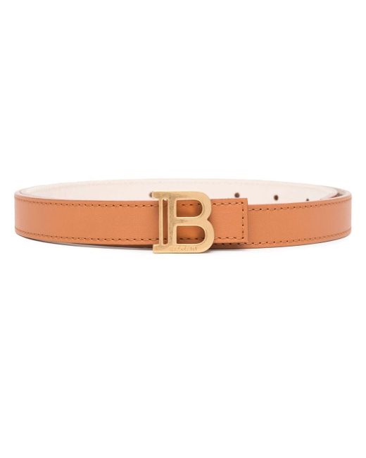 Balmain logo-plaque buckle-fastening belt