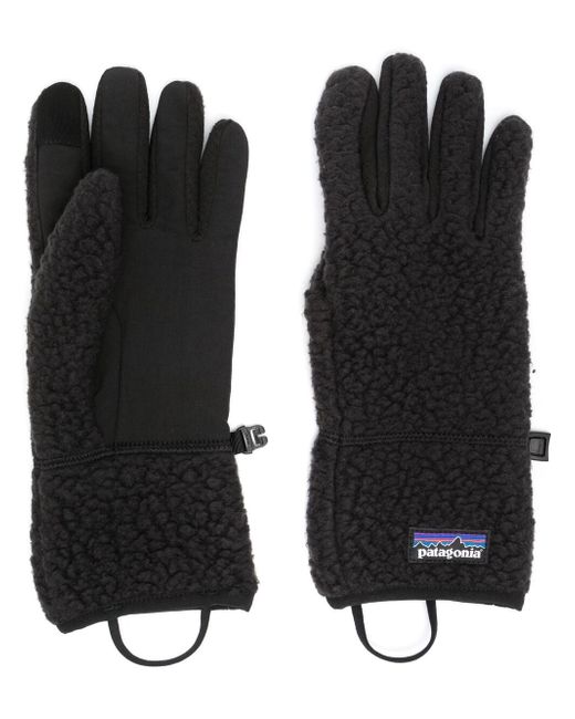Patagonia logo-patch fleece gloves