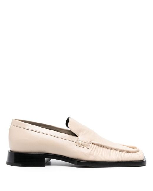 Jil Sander square-toe leather loafers