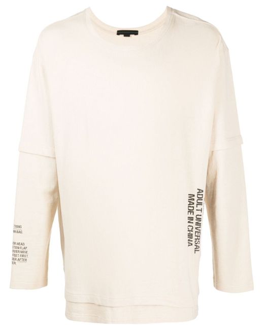 Sankuanz slogan-print cotton sweatshirt
