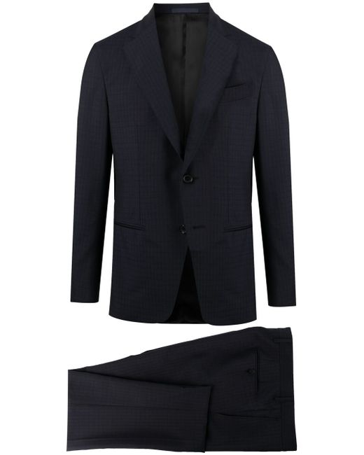 Caruso check print two-piece suit