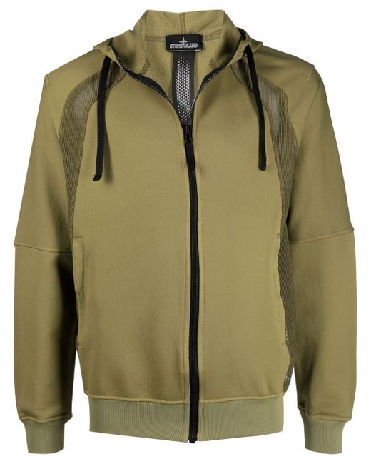 Stone Island Shadow Project panelled zip-up hoodie