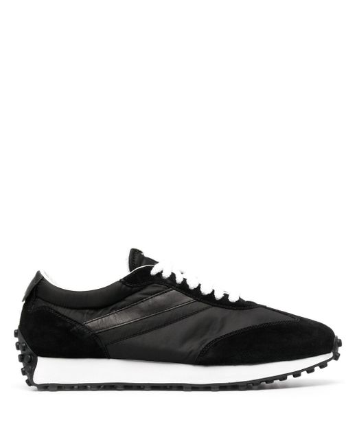 Doucal's leather-trim low-top sneakers