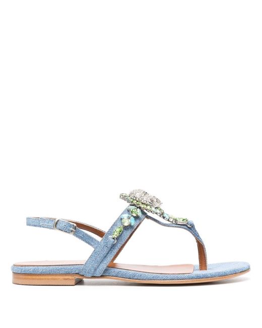 Philipp Plein embellished thong strap sandals