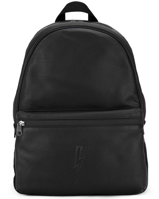 Neil Barrett lightning bolt backpack Leather/Polyester