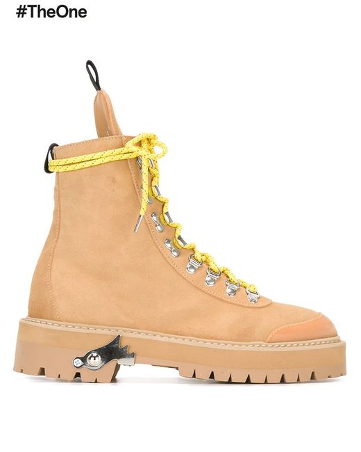 Off-White lace-up ankle boots