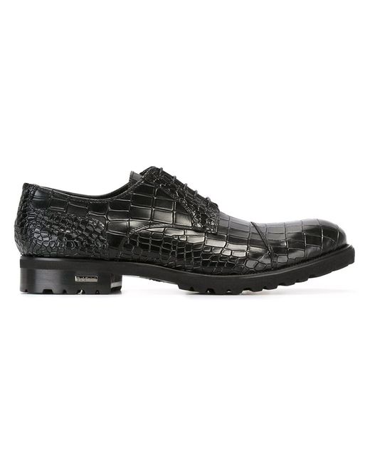 Baldinini crocodile effect derby shoes 43 Leather/rubber