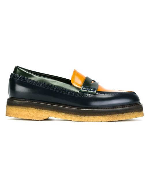 Etro colour block penny loafers