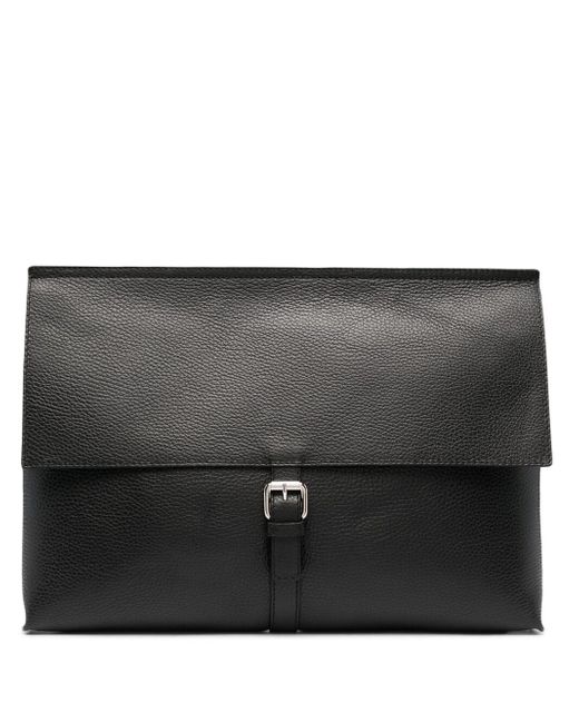 Orciani buckle leather clutch bag