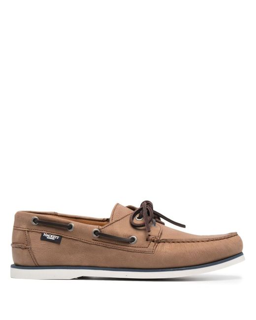Hackett classic leather boat shoes