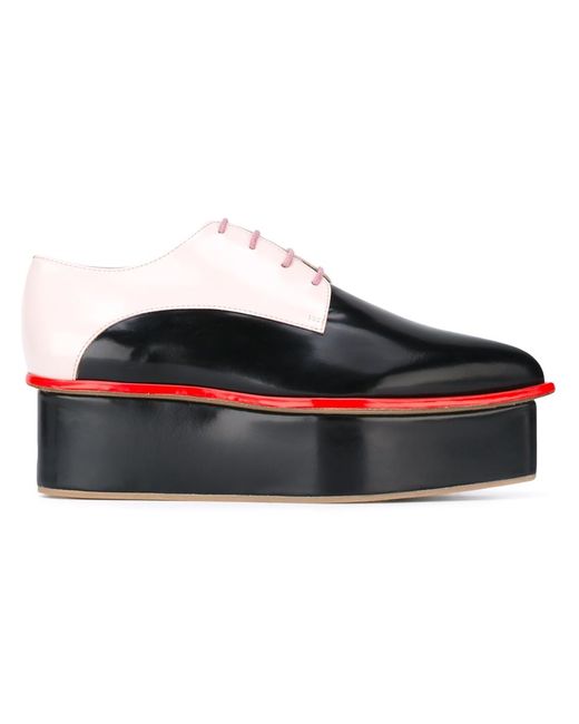 Delpozo colour block lace-up shoes 40 rubber/Leather