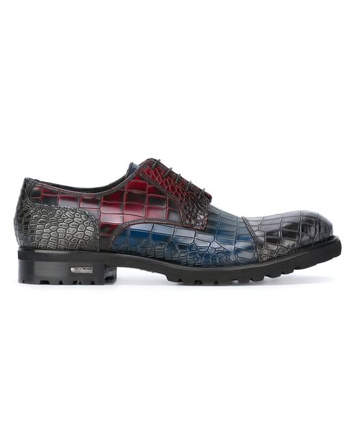 Baldinini crocodile effect derby shoes 43 rubber/Leather