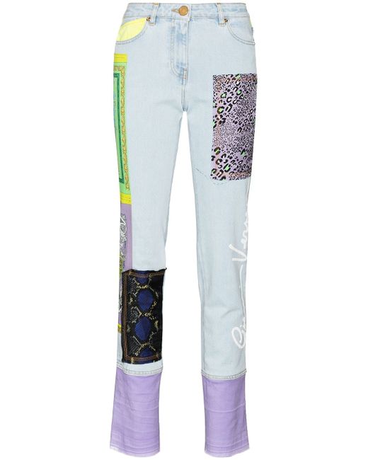 Versace patchwork skinny jeans