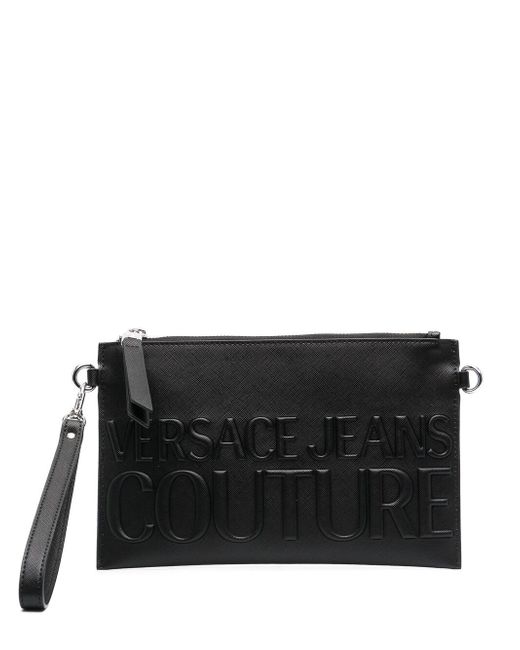 Versace Jeans Couture logo embossed clutch