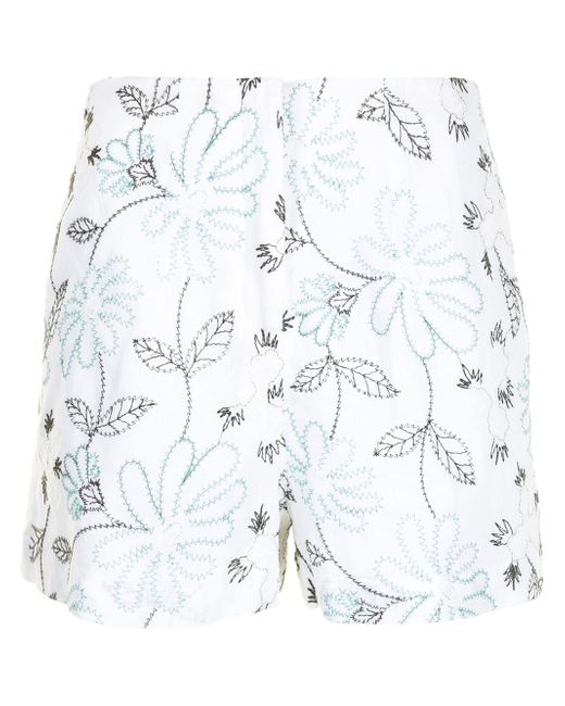 Silvia Tcherassi floral fitted shorts