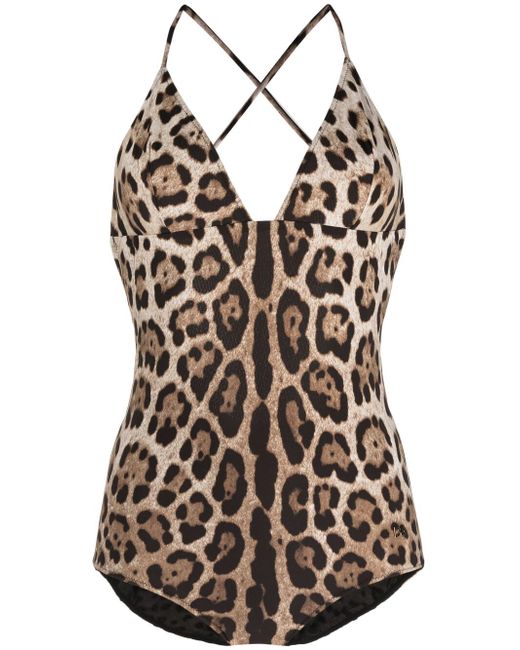 Dolce & Gabbana leopard print swimsuit