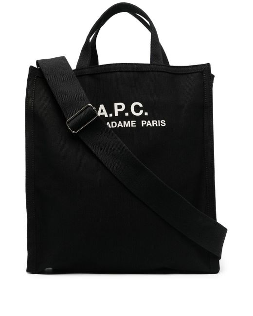 A.P.C. . logo-print cotton tote