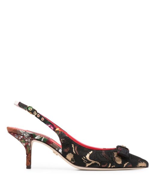 Dolce & Gabbana patchwork slingback pumps