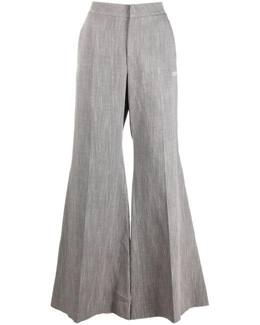 Off-White tie-detail draped wide-leg trousers