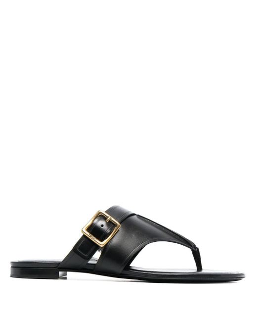 Tod's side-buckle leather flat sandals