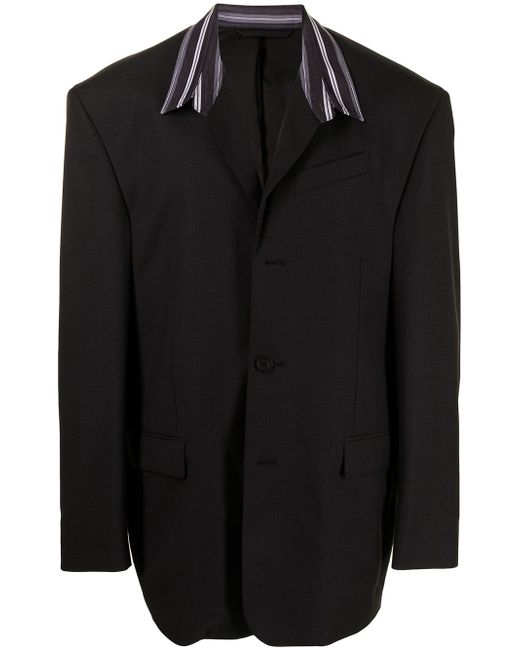 Balenciaga oversized contrast-collar blazer