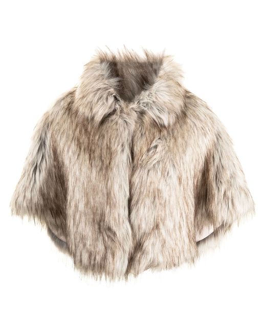 Unreal Fur Nord faux-fur cropped cape