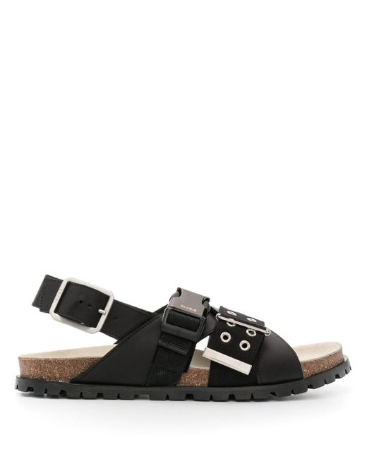 A.P.C. . x SACAI buckled leather sandals