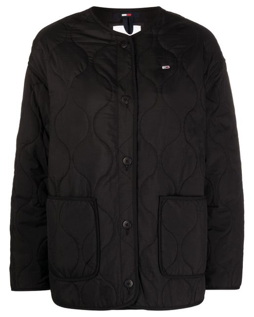 Tommy Jeans collarless quilted jacket