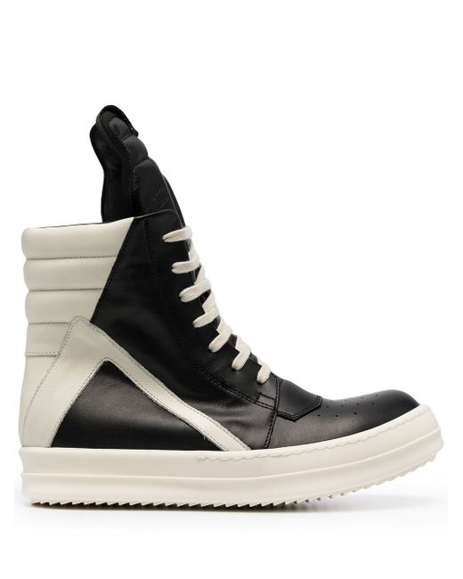 Rick Owens two-tone lace-up sneakers