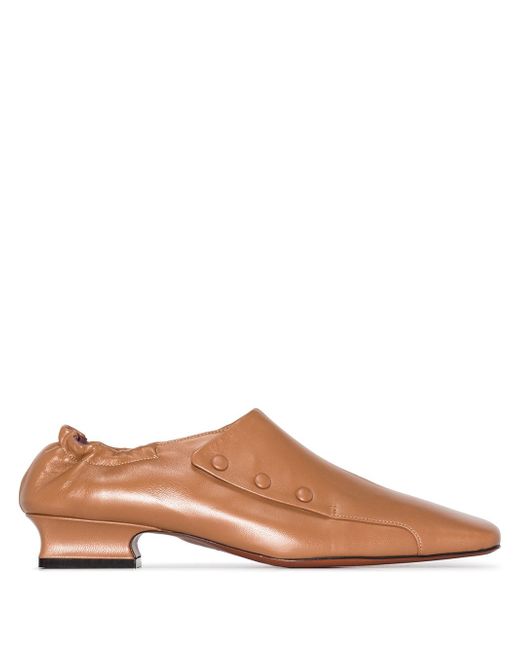 Manu Atelier square-toe buttoned loafers 30mm