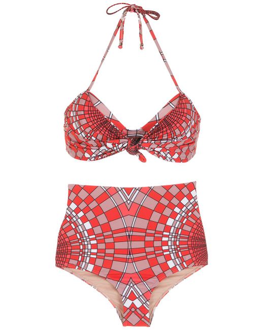 Amir Slama geometric print bikini set