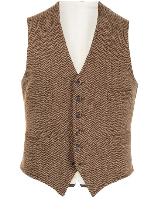 Polo Ralph Lauren herringbone-pattern vest
