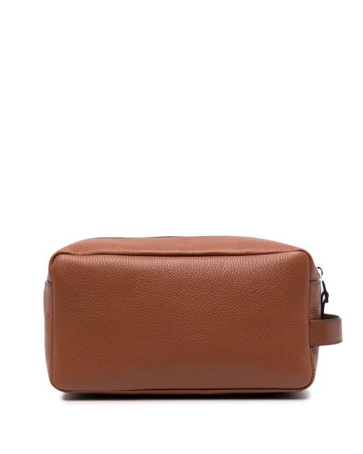Pineider grained leather wash bag
