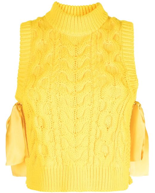 Cecilie Bahnsen sleeveless cable-knit top