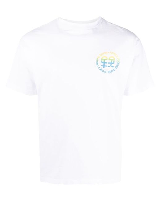 Honey Fucking Dijon logo-print cotton T-shirt
