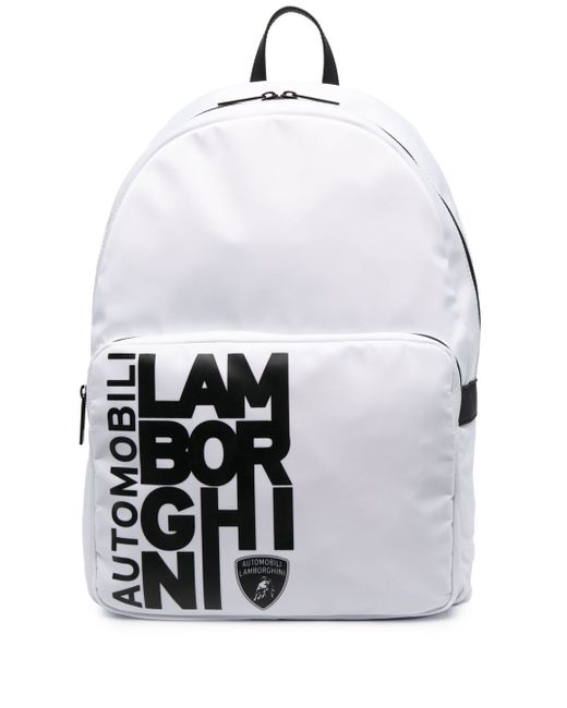 Lamborghini logo print backpack