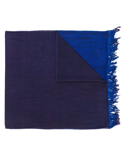 Suzusan frayed colour block scarf Cashmere/Silk
