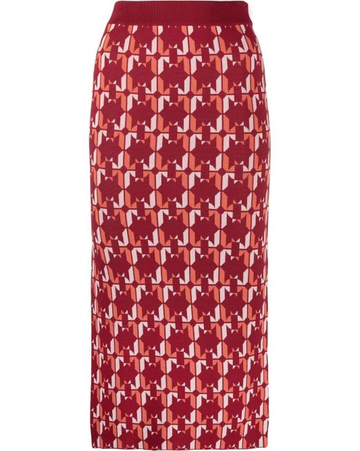Dodo Bar Or geometric-pattern pencil skirt