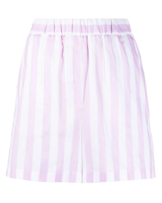 Msgm striped cotton shorts