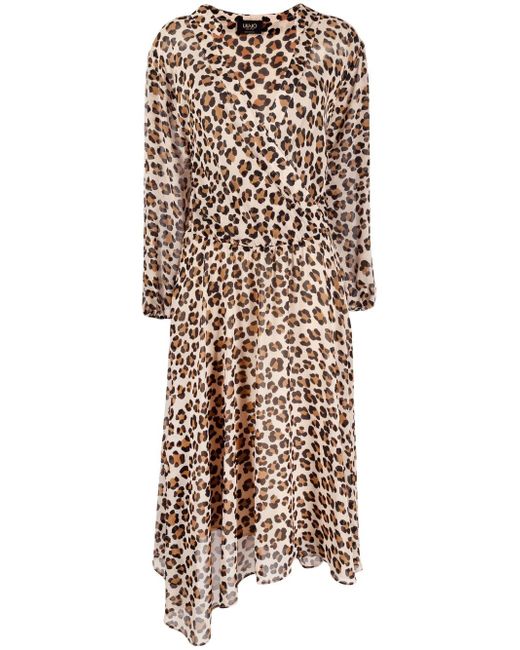 Liu •Jo leopard print asymmetric dress