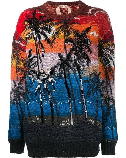 N.21 palm tree sweater 36 Polyamide/Mohair/Wool