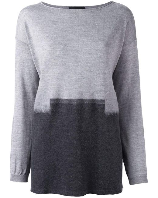 Les Copains back slit sweater 50 Cashmere/Wool/Virgin Wool