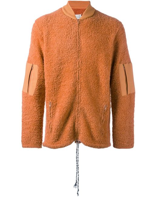 Maison Margiela textured knit zip-up sweatshirt Medium Polyamide/Wool