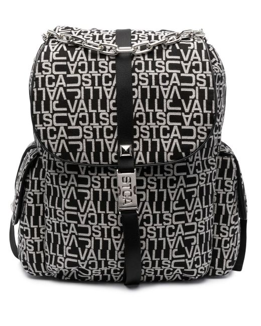 Just Cavalli all-over logo print backpack