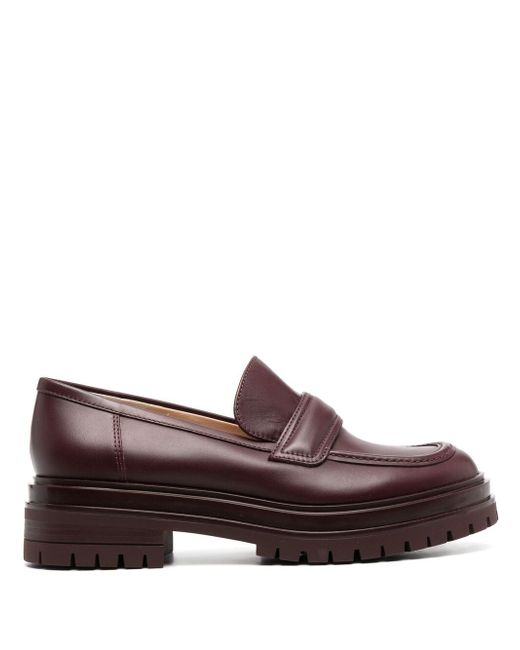 Gianvito Rossi Argo chunky-sole leather loafers