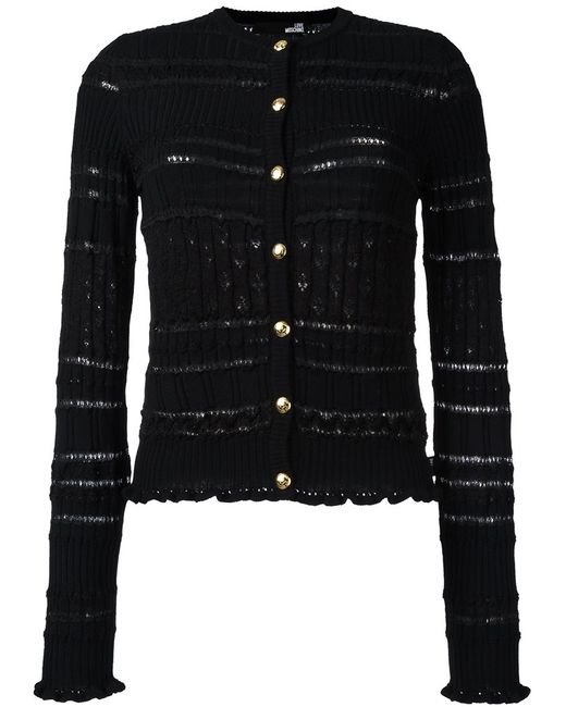 Love Moschino button down striped cardigan 40 Viscose/Wool/Polyamide/Mohair
