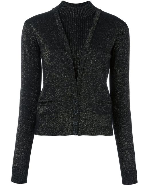 Just Cavalli layered effect knitted cardigan XS Wool/Viscose/Polyester